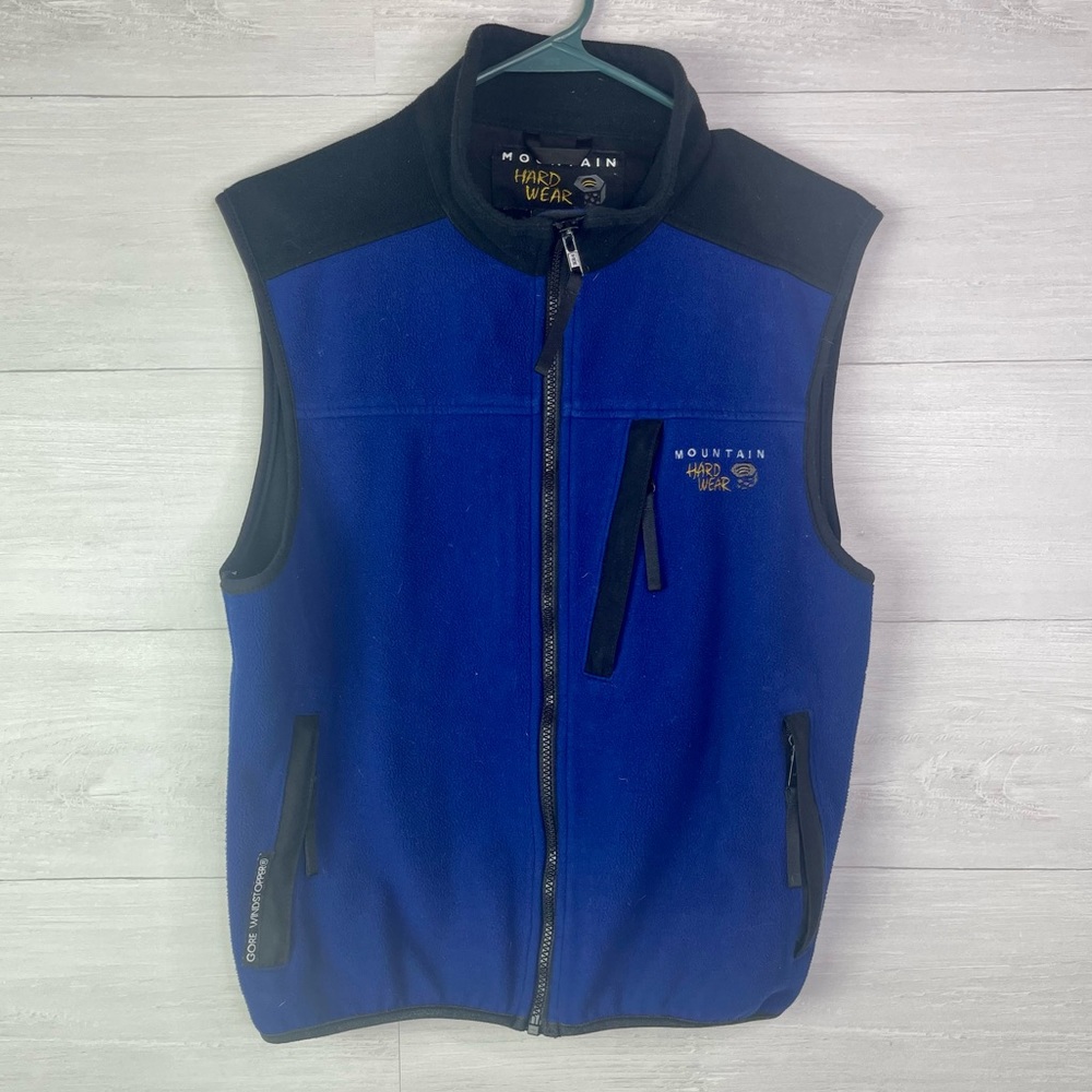Mountain Hardware Men's Small Wind Stopper Fleece Vest Gore Blue and Black